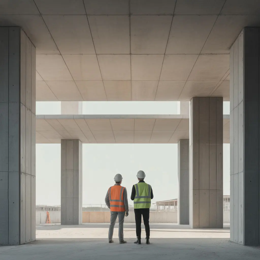 Construction professionals reviewing a project site