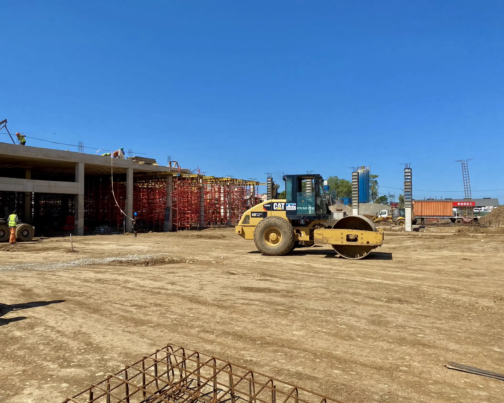 RBW civil construction project showing road works and infrastructure development
